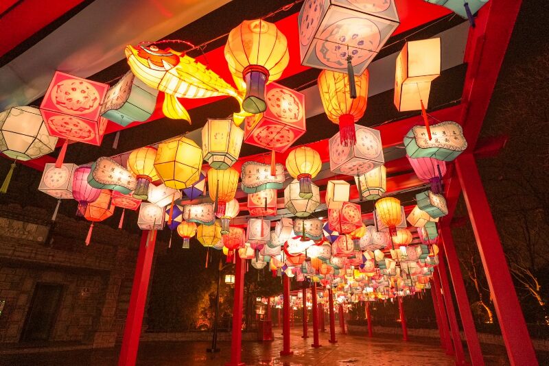 重阳节灯会筹备启动｜自贡太阳文化创意有限公司打造秋日敬老主题花灯夜景